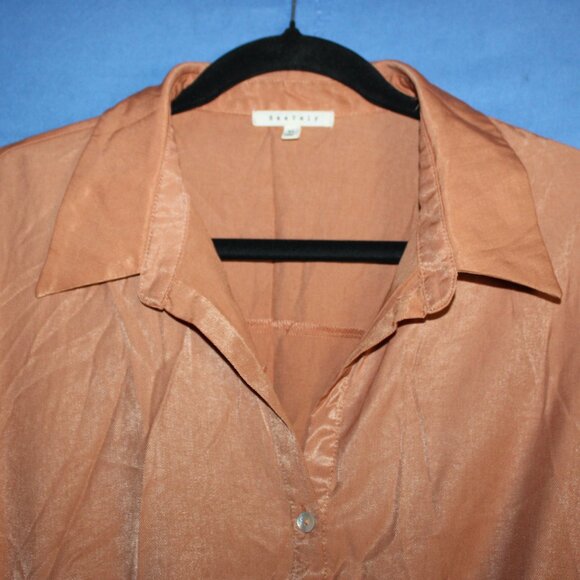 Cropped Button Down Blouse M - Picture 4 of 6